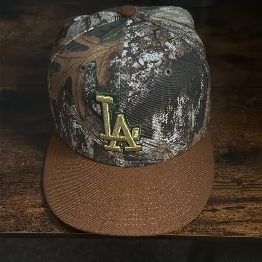 Camouflage LA Cap with Brown Brim